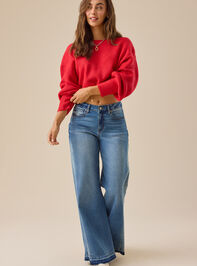 Haille Cropped Sweater Detail 5 - TULLABEE