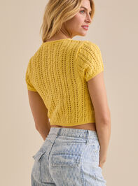 Phoebe Short Sleeve Cardigan Detail 4 - TULLABEE