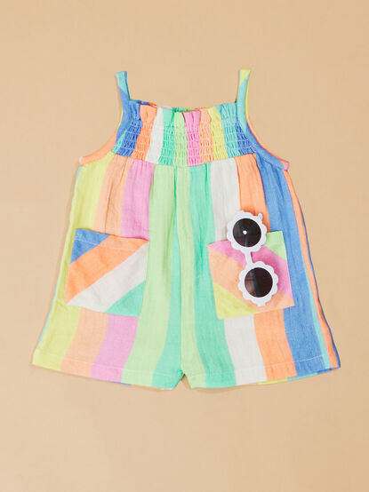 Charity Striped Baby Halter Romper - TULLABEE