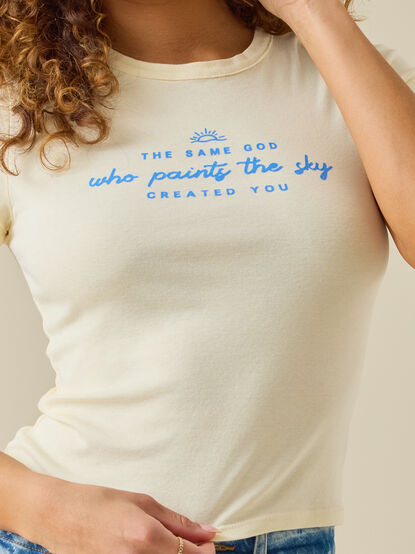 God Paints The Sky Baby Tee - TULLABEE