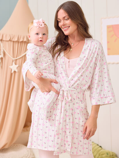 Momma Dainty Floral Robe - TULLABEE