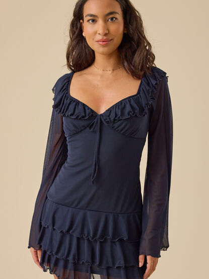 Skye Mesh Mini Dress - TULLABEE