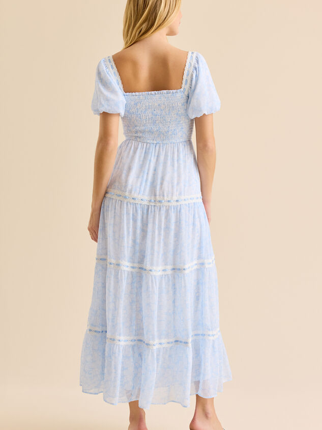 Mandie Floral Maxi Dress Detail 5 - TULLABEE