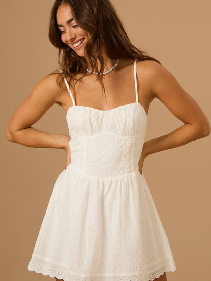 Ophelia Eyelet Mini Dress - TULLABEE