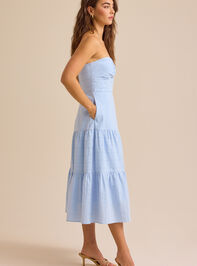 Sofia Strapless Midi Dress Detail 3 - TULLABEE