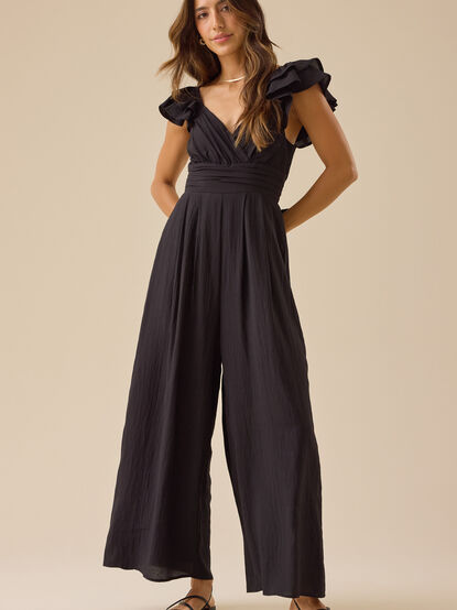 Monroe Flutter Sleeve Jumpsuit - TULLABEE