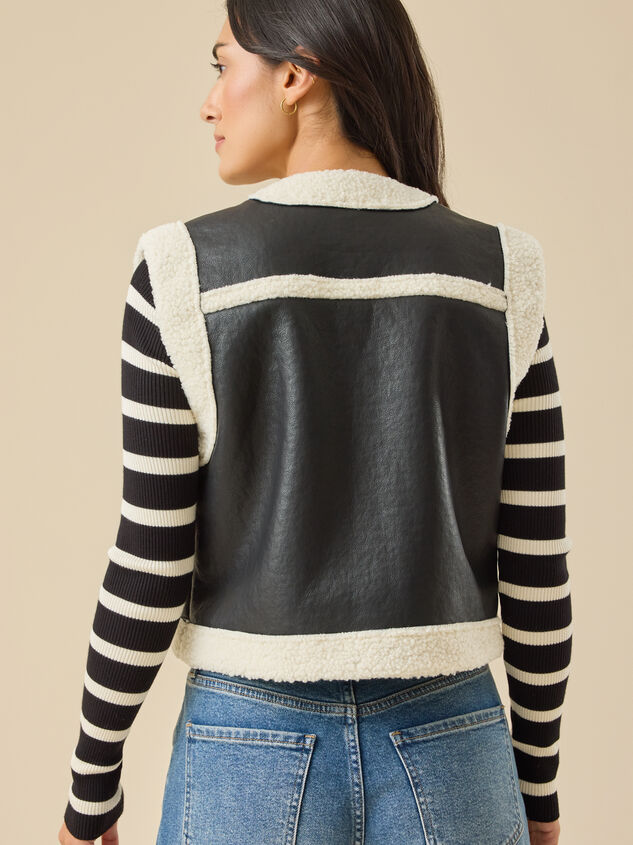 Lena Cropped Vest Detail 5 - TULLABEE