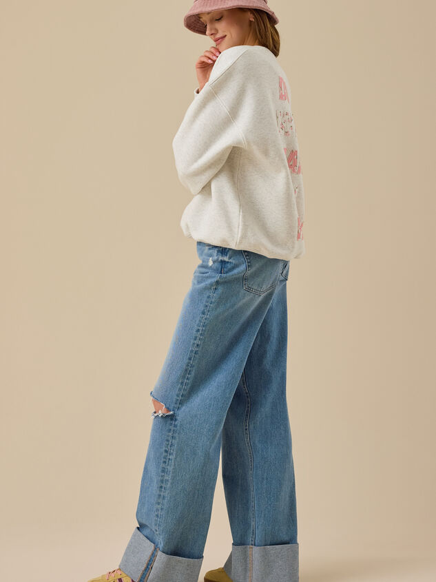 Do What Makes You Happy Pullover Detail 4 - TULLABEE