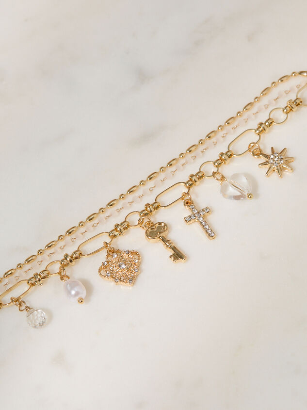 Glitz Charm Dangle Bracelet Set - TULLABEE