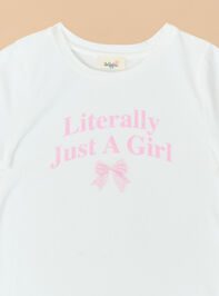 Literally Just a Girl Tee Detail 3 - TULLABEE