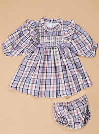 Violet Plaid Baby Dress - TULLABEE