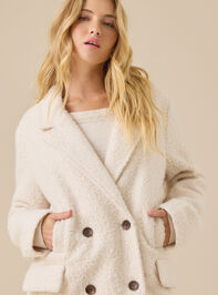 Pallie Wool Textured Peacoat Detail 2 - TULLABEE