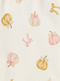 Pumpkin Bow Top and Pants Set Detail 3 - TULLABEE