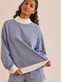 Step Out Striped Mock Neck Detail 2 - TULLABEE