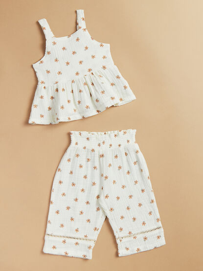 Birdie Floral Baby Tank and Pant Set - TULLABEE