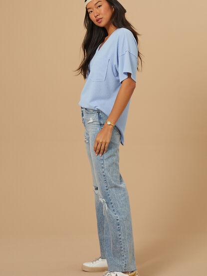 Alessia Ribbed Tunic Top - TULLABEE