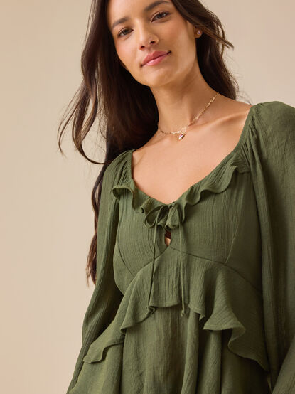 Polly Ruffle Babydoll Top - TULLABEE
