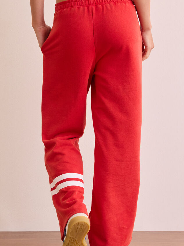 Turbo Striped Straight Leg Pant Detail 4 - TULLABEE