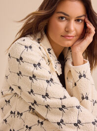 Elaina Embroidered Bow Jacket Detail 2 - TULLABEE
