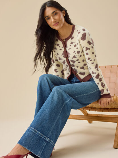 Kendall Cow Print Cardigan - TULLABEE