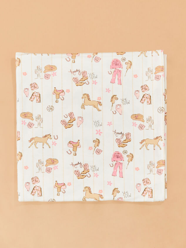 Pink Cowgirl Swaddle with Bandana Detail 2 - TULLABEE