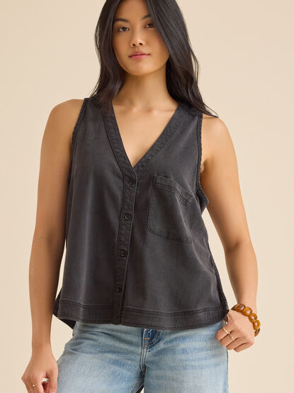 Keira Button Up Vest - TULLABEE