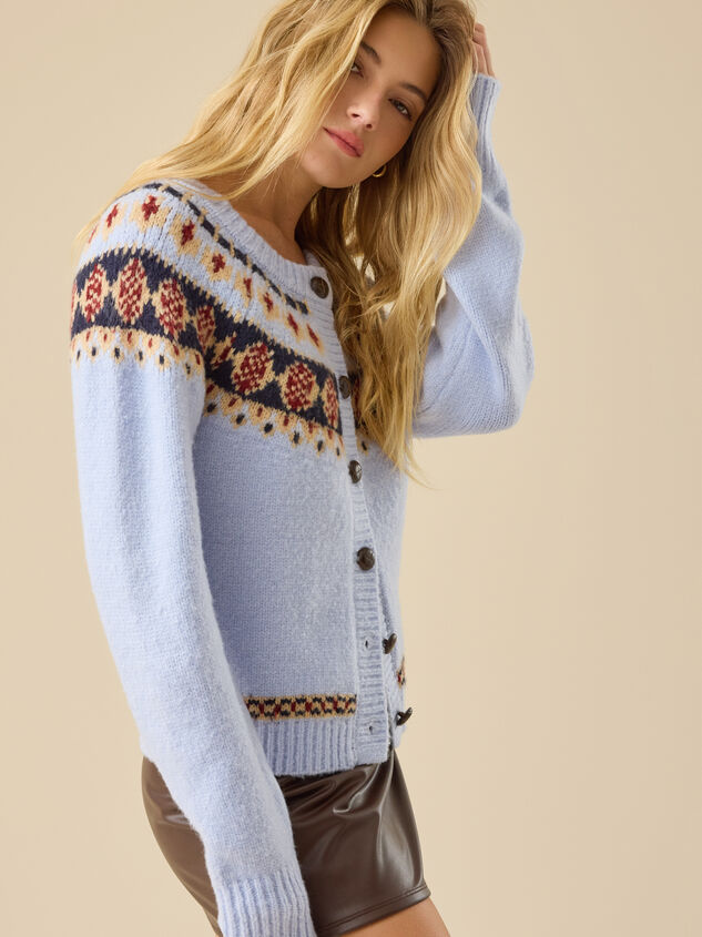 Laiken Fair Isle Cardigan Detail 3 - TULLABEE