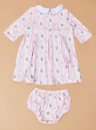 Ogee Floral Pleated Dress Detail 3 - TULLABEE