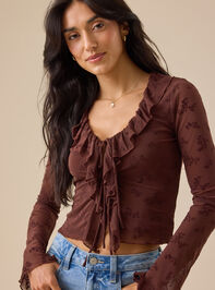 Alana Floral Ruffle Top - TULLABEE