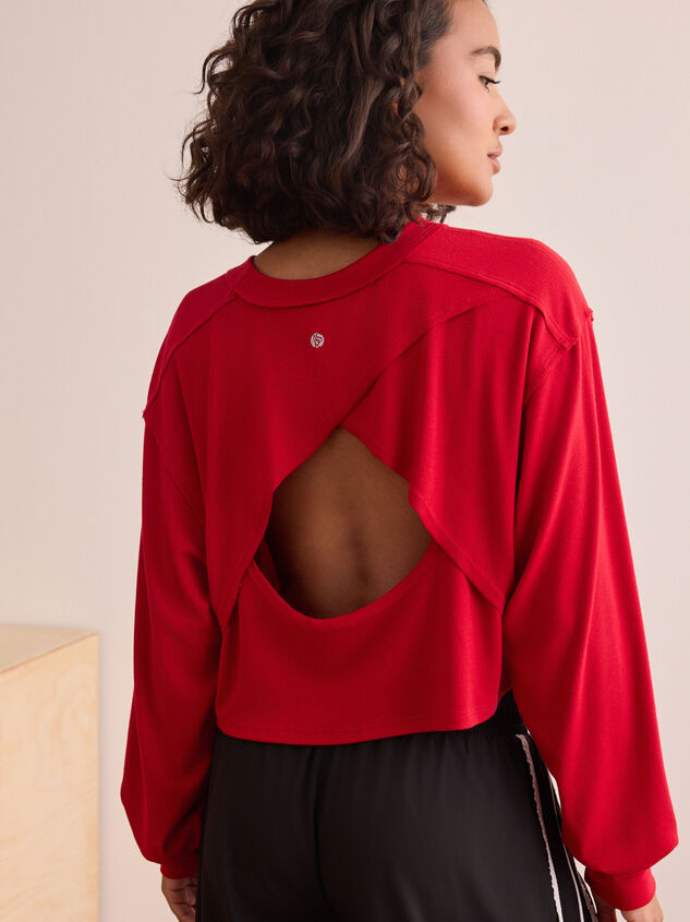 Relax Ribbed Open Back Layer Detail 2 - TULLABEE