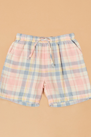 Dusty Plaid Polo Short Set - Altar'd State - 