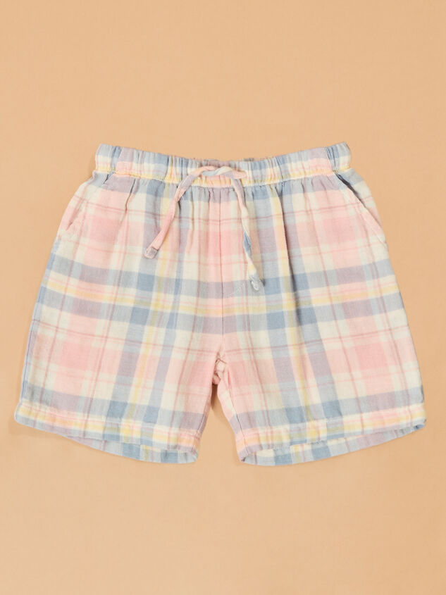 Dusty Plaid Polo Short Set Detail 5 - TULLABEE