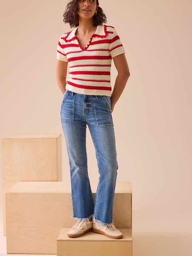 Jaylyn Front Pocket Crop Jeans Detail 6 - TULLABEE