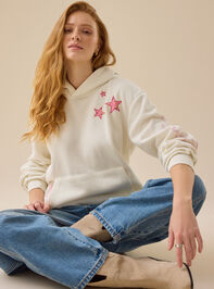Count Your Lucky Stars Graphic Hoodie Detail 2 - TULLABEE