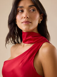 Connie Satin Maxi Dress Detail 6 - TULLABEE