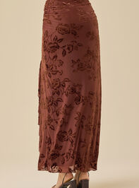 Perrin Velvet Midi Skirt Detail 4 - TULLABEE