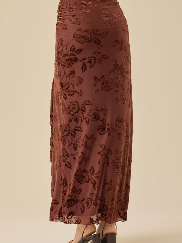 Perrin Velvet Midi Skirt Detail 4 - TULLABEE