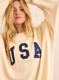 USA Embroidered Pullover Detail 2 - TULLABEE