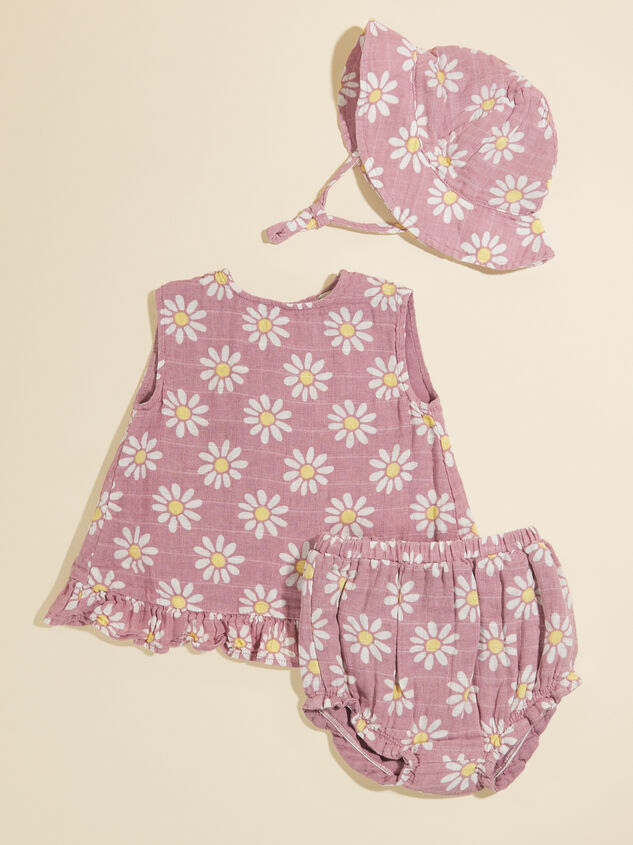 Adalee Daisy Ruffle Tank and Bloomer Set Detail 4 - TULLABEE