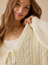 Dani Cable Tie Front Sweater Detail 3 - TULLABEE