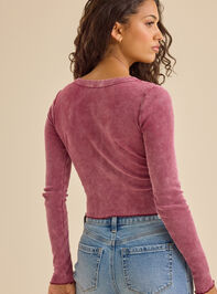 Vada Thermal Lace Crop Top Detail 5 - TULLABEE