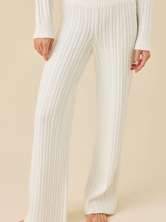 Chaya Cable Lounge Pant Detail 3 - TULLABEE