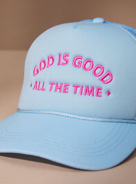 God Is Good Trucker Hat Detail 2 - TULLABEE
