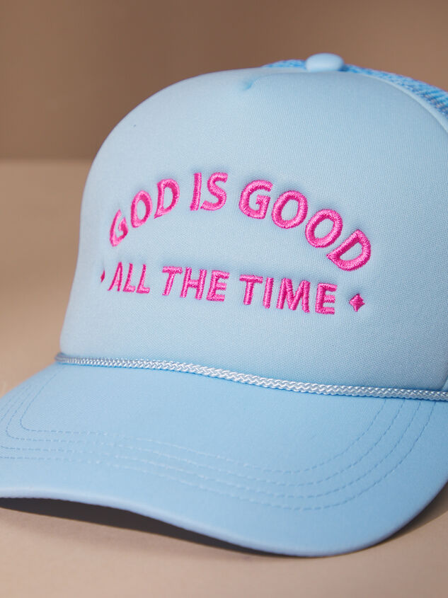 God Is Good Trucker Hat Detail 2 - TULLABEE