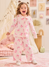 Melissa Bow Collared Toddler Jacket - TULLABEE