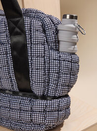 On The Go Gingham Quilted Tote Detail 2 - TULLABEE