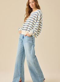 Brooke Textured Striped Top Detail 4 - TULLABEE