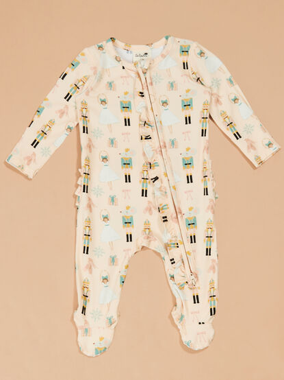 Sugarplum Dreams Ruffle Footie - TULLABEE
