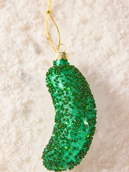Glitter Pickle Christmas Ornament - TULLABEE