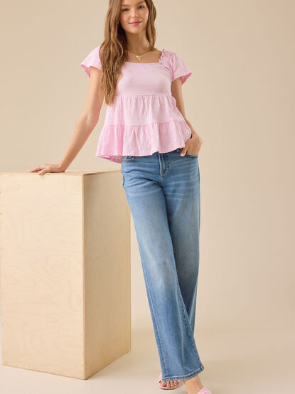Lindsay Tiered Babydoll Top - TULLABEE